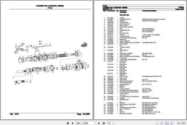 Fendt Tractor Farmer 304 Parts Catalog F158002 09.2020 3