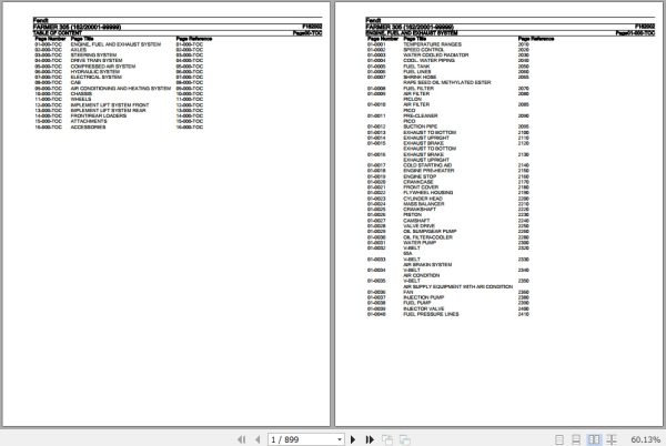 Fendt Tractor Farmer 305 Parts Catalog F162002 11.2018 1