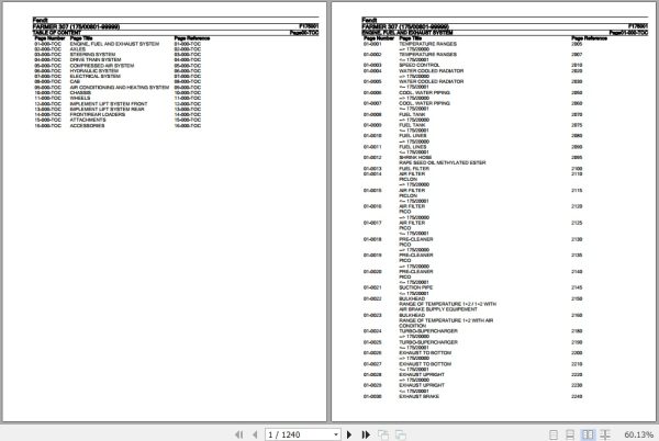 Fendt Tractor Farmer 307 Parts Catalog F175001 11.2018 1