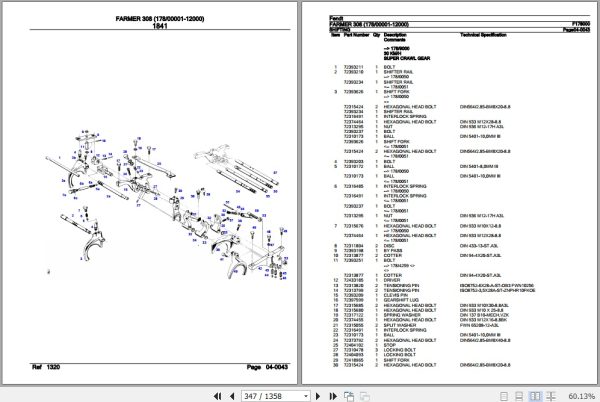 Fendt Tractor Farmer 308 Parts Catalog F178000 11.2018 3