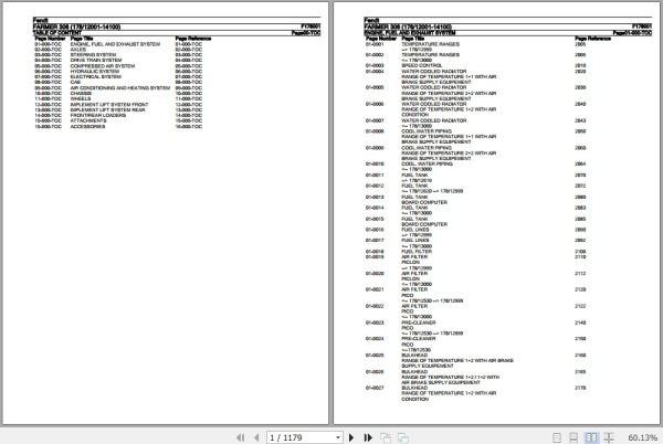 Fendt Tractor Farmer 308 Parts Catalog F178001 11.2018 1