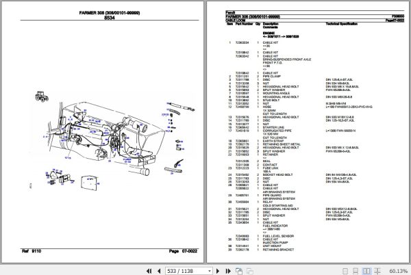 Fendt Tractor Farmer 308 Parts Catalog F308000 09.2020 3