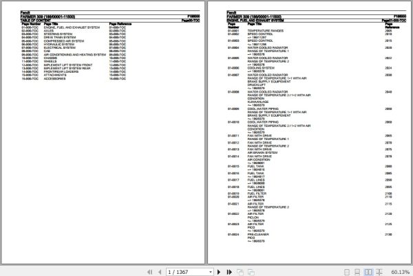 Fendt Tractor Farmer 309 Parts Catalog F186000 11.2018 1