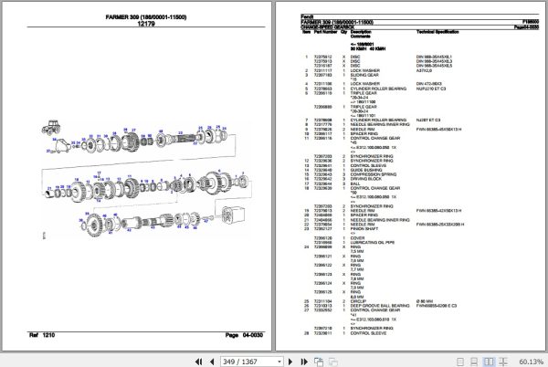 Fendt Tractor Farmer 309 Parts Catalog F186000 11.2018 3