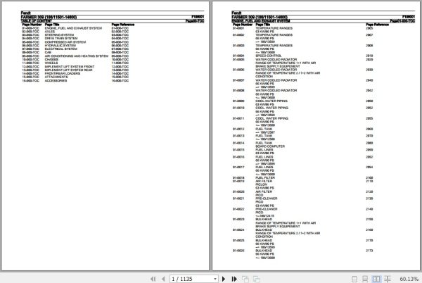 Fendt Tractor Farmer 309 Parts Catalog F186001 11.2018 1
