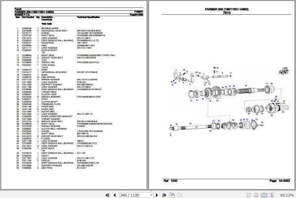 Fendt Tractor Farmer 309 Parts Catalog F186001 11.2018 3