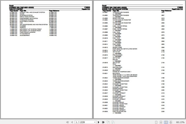 Fendt Tractor Farmer 309 Parts Catalog F186002 11.2018 1