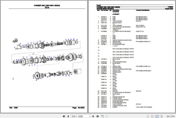 Fendt Tractor Farmer 309 Parts Catalog F186002 11.2018 3
