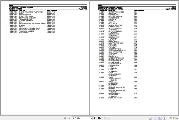 Fendt Tractor Farmer 309 Parts Catalog F186003 11.2018 1