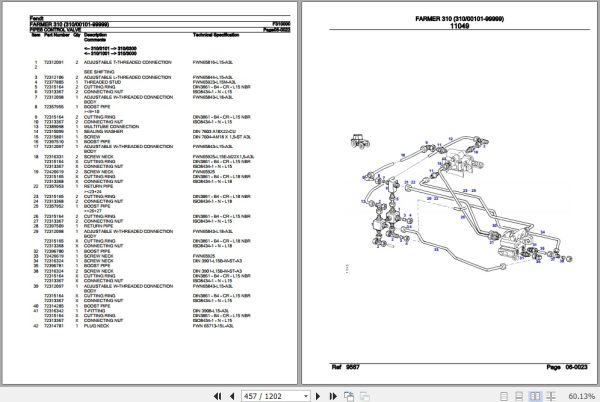 Fendt Tractor Farmer 310 Parts Catalog F310000 09.2020 3