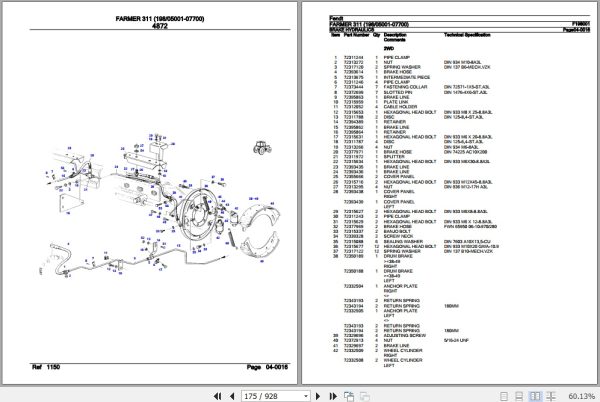 Fendt Tractor Farmer 311 Parts Catalog F198001 11.2018 3