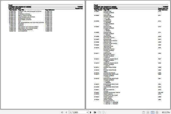 Fendt Tractor Farmer 409 Parts Catalog F409000 09.2020 1
