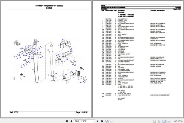 Fendt Tractor Farmer 409 Parts Catalog F409000 09.2020 3