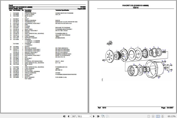 Fendt Tractor Favorit 515 Parts Catalog F515000 09.2020 3