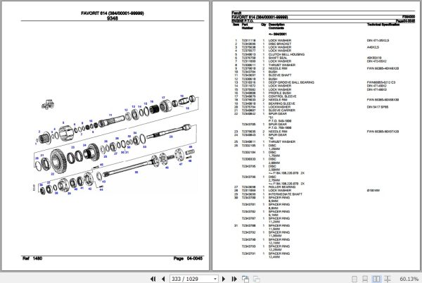 Fendt Tractor Favorit 614 Parts Catalog F384000 11.2018 3