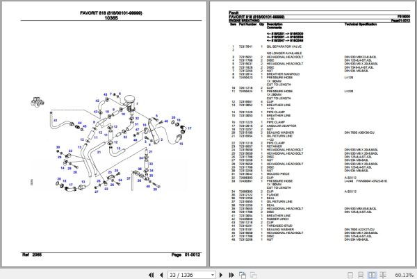 Fendt Tractor Favorit 818 Parts Catalog F818000 09.2020 3
