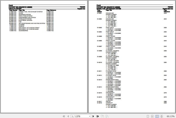 Fendt Tractor Favorit 824 Parts Catalog F824000 09.2020 1
