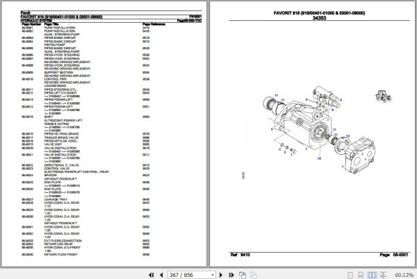 Fendt Tractor Favorit 916 Parts Catalog F916001 09.2020 3