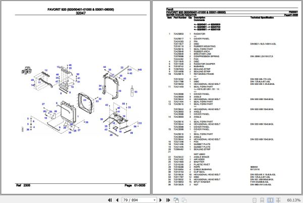 Fendt Tractor Favorit 920 Parts Catalog F920001 09.2020 3