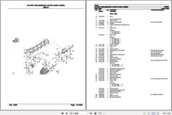 Fendt Tractor Favorit 926 Parts Catalog F926001 09.2020 2