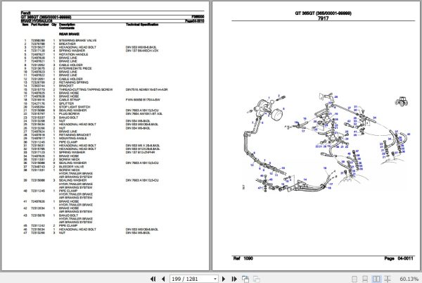 Fendt Tractor GT 365GT Parts Catalog F365000 09.2020 3