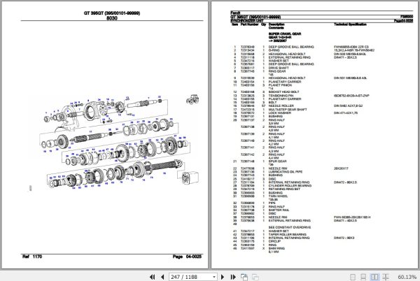 Fendt Tractor GT 395GT Parts Catalog F395000 09.2020 3