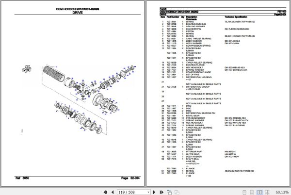 Fendt Tractor OEM Horsch Parts Catalog F901000 01.2013 3