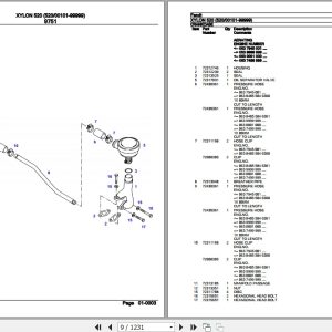Fendt Tractor Xylon 520 Parts Catalog F520000 09.2020 2