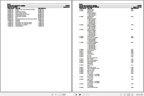 Fendt Tractor Xylon 522 Parts Catalog F522000 09.2020 1