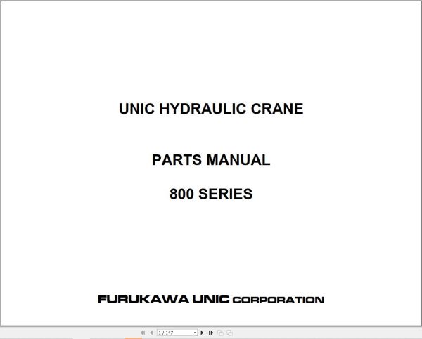 Furukawa Heavy Equipment Parts Catalog PDF 1.4GB 3