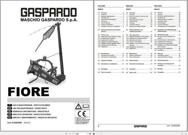 Gaspardo Agricultural Spare Parts Catalog Collection 1