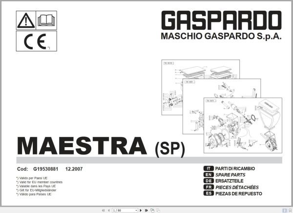 Gaspardo Agricultural Spare Parts Catalog Collection 4