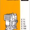 Hatz Engine E71 E75 E79 E780 E786 Parts Catalog 1