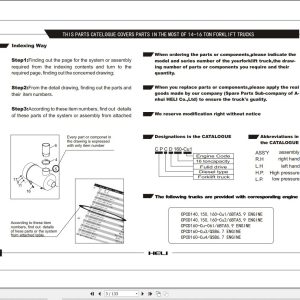 Heli Forklift CPCD140 CPCD150 CPCD160 CU1 CU4 Parts Catalog 2010 1
