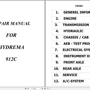 Hydrema Dump Truck 912C Repair Manual 1 1