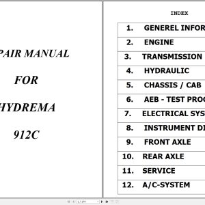 Hydrema Dump Truck 912C Repair Manual 1