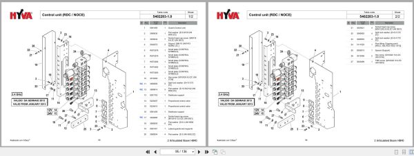 Hyva Articulated Boom HB40 Parts Manual 2