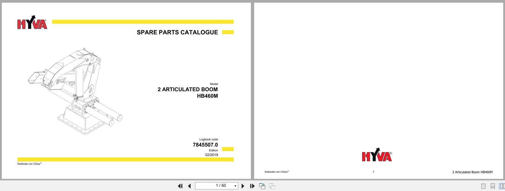 Hyva Articulated Boom HB460M Spare Parts Catalog (1)