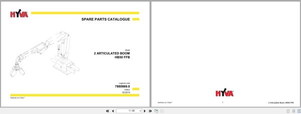 Hyva Articulated Boom HB50 FFB Spare Parts Catalog 1