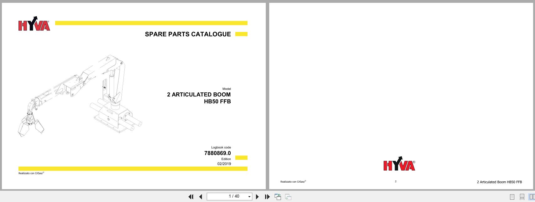 Hyva Articulated Boom HB50 FFB Spare Parts Catalog (1)