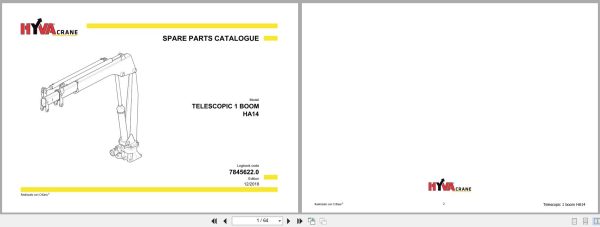 Hyva Crane Telescopic Boom HA14 Parts Catalog 452445718 1