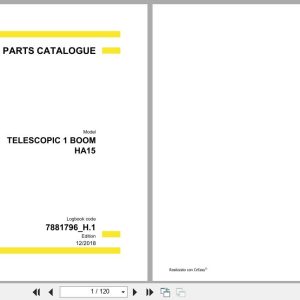 Hyva Crane Telescopic Boom HA15 Parts Catalog 452445693 1