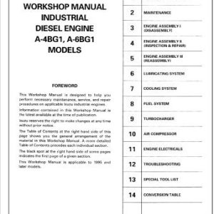 Isuzu Engine A 4BG1 A 6BG1 Workshop Manual 2012 EN 1