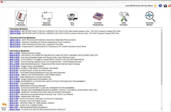 Isuzu IDSS USA 02.2025 Diagnostic Service System 5