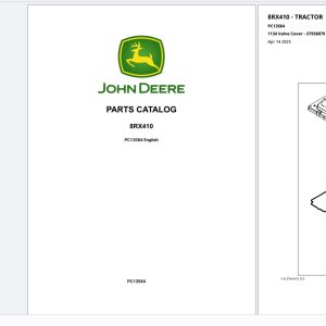 John Deere Tractor 8RX410 2025 Parts Catalog PC13584 1