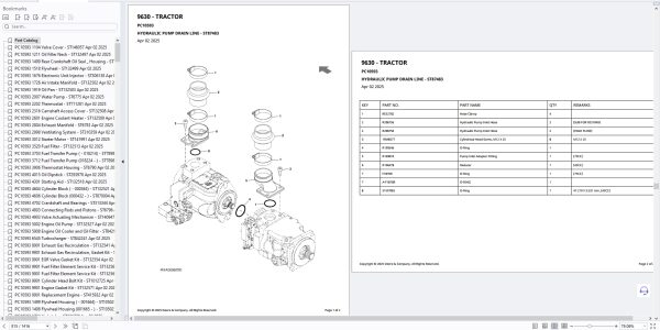 John Deere Tractor 9630 2025 Part Catalog PC10593 3
