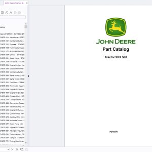 John Deere Tractor 9RX 590 2025 Part Catalog PC16078 1