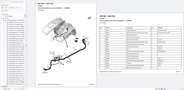 John Deere Tractor 9RX 590 2025 Part Catalog PC16078 3