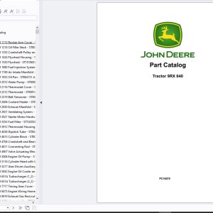 John Deere Tractor 9RX 640 2025 Part Catalog PC16079 1