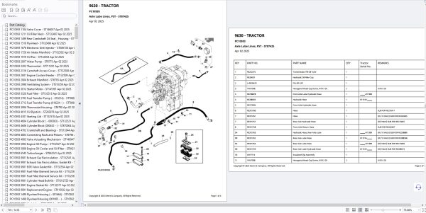 John Deere Tractor PDF 2025 Part Catalog Collection 2